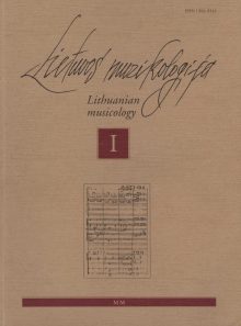 Lietuvos muzikologija Nr. 1