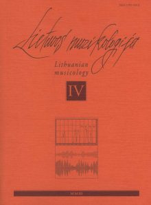 Lietuvos muzikologija Nr. 4