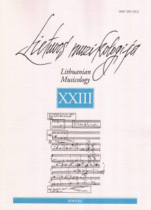 Lithuanian musicology No. 23